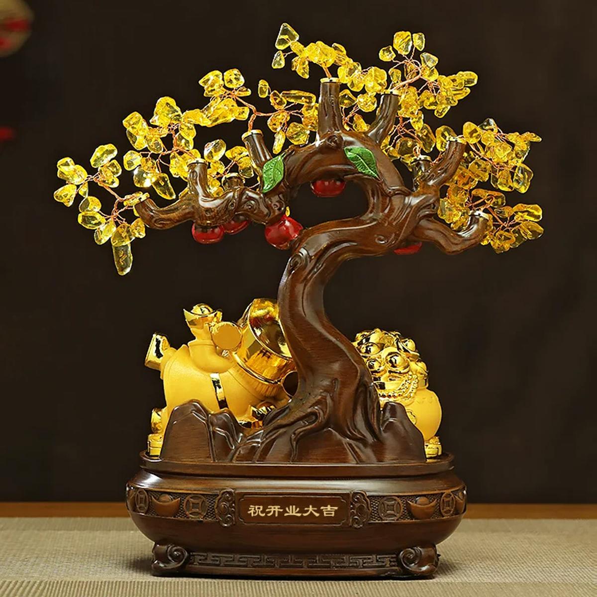 Cây Tiền Thần Tài Phát Tài - Trang Trí Tết - 23 x 17 x 10 cm - TSMC-26