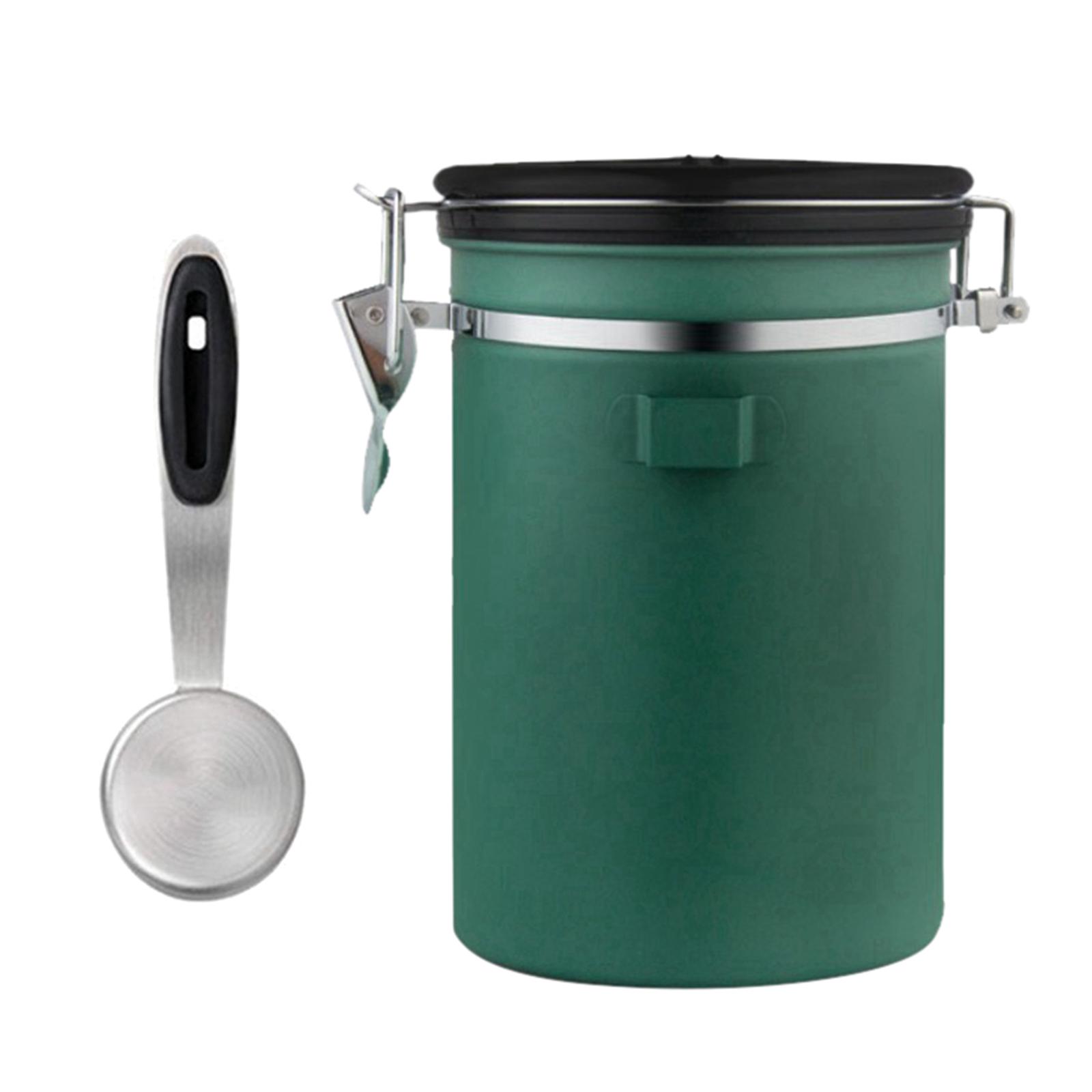 2pcs Coffee Canister Kitchen Dry Food Storage Container Airtight 1800ml