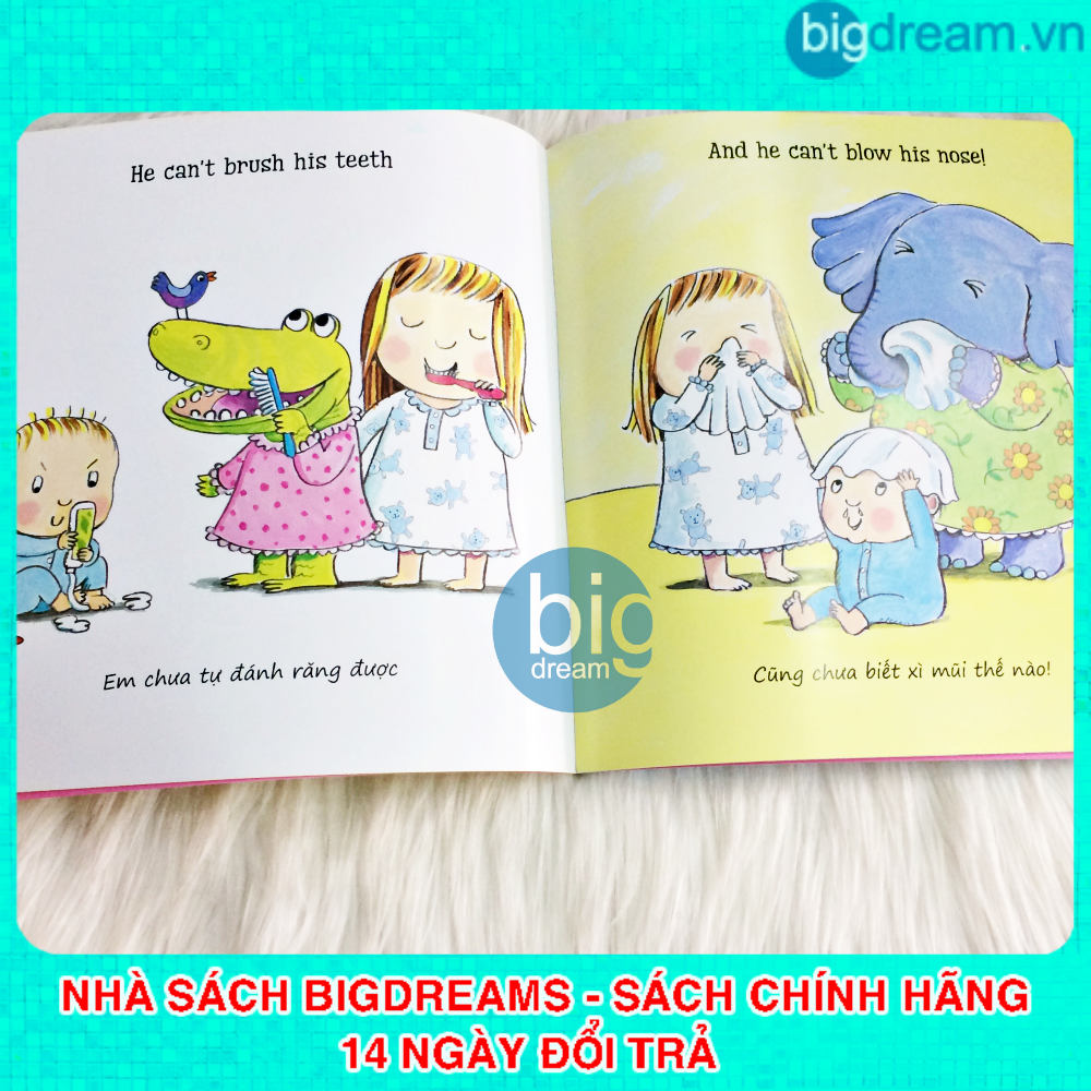 Song ngữ dành cho em bé lớn trong gia đình - Bé có em Tập làm anh chị (Bộ 3 quyển) Truyện kể cho bé trước giờ đi ngủ