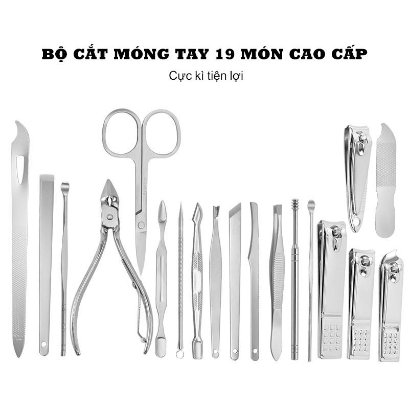 Bộ Bấm Móng Tay 19 Món Thép Không Gỉ Minaho -Bộ Cắt Móng Tay Cao Cấp