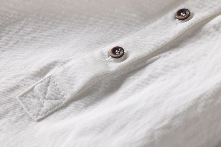 Đầm cổ tàu form rộng phong cách Nhật Bản, chất liệu đũi mềm mát Da80 trắng
