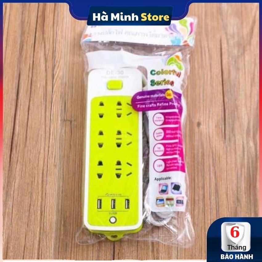 Ổ Cắm Điện Đa Năng Chống Giật 9 ổ cắm, 3 cổng USB - Ổ Cắm Điện Xanh Thái Lan Đa Năng Siêu Bền An Toàn
