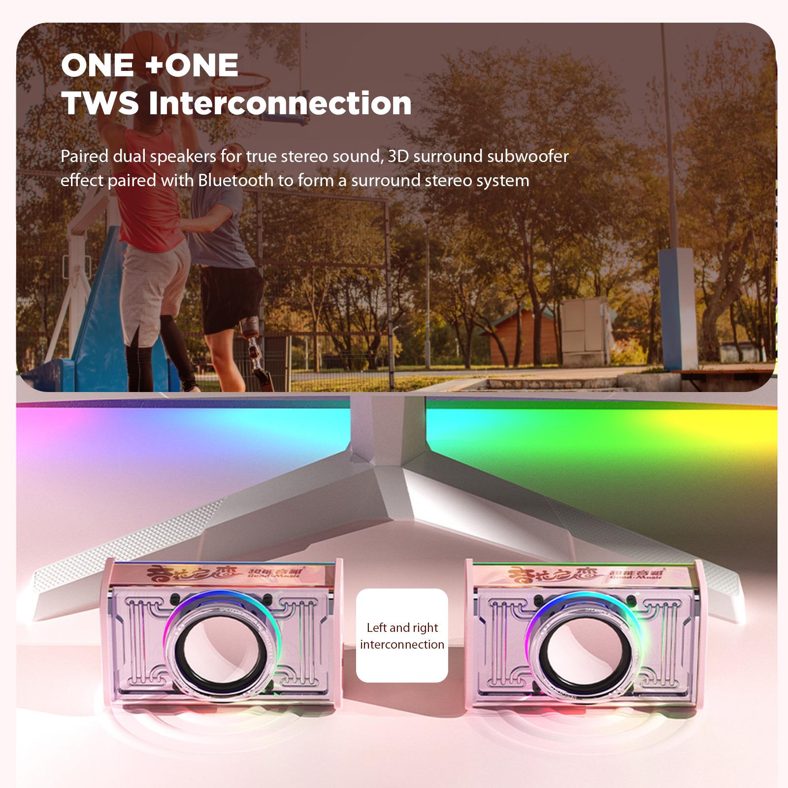 K07 loa âm nhạc mecha trong suốt không dây bluetooth 5.0 USB không dây loa âm thanh 3 LED Modes 600mah cho màu sắc: màu đen