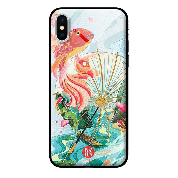 Ốp kính cường lực cho iPhone XS MAX Cá Chép Đỏ - Hàng chính hãng