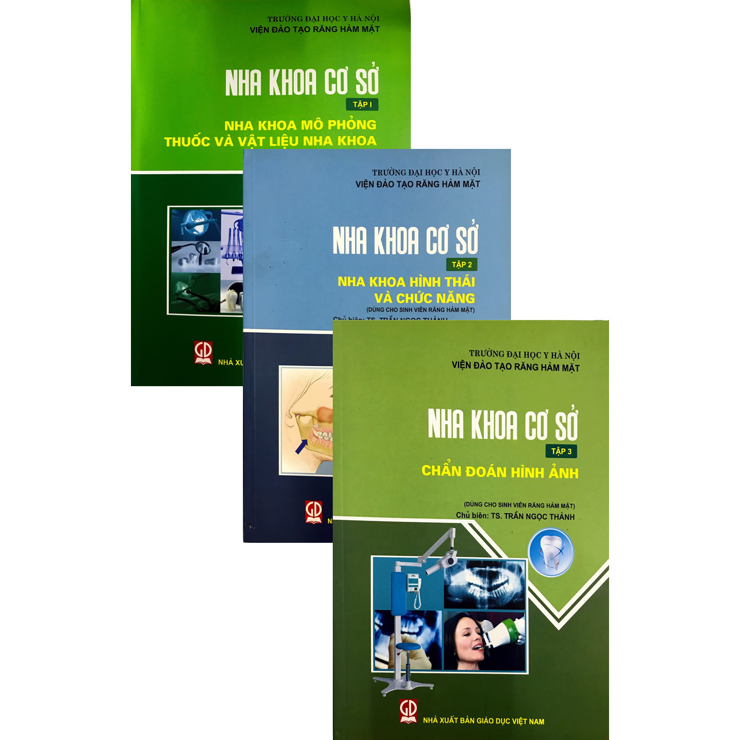 Bộ sách Nha khoa cơ sở 3 tập (Nha khoa mô phỏng thuốc vầ vật liệu nha khoa, Nha khoa hình thái và chức năng, Chẩn đoán hình ảnh