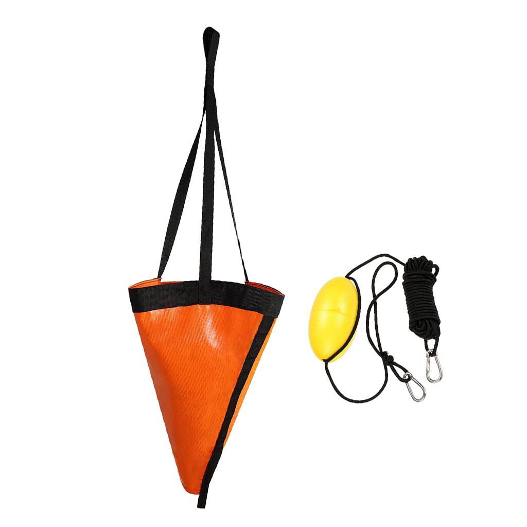 Anchor Drogue Drfiting Brake + 24inches Tow Rope for 21ft / 6.2m boat