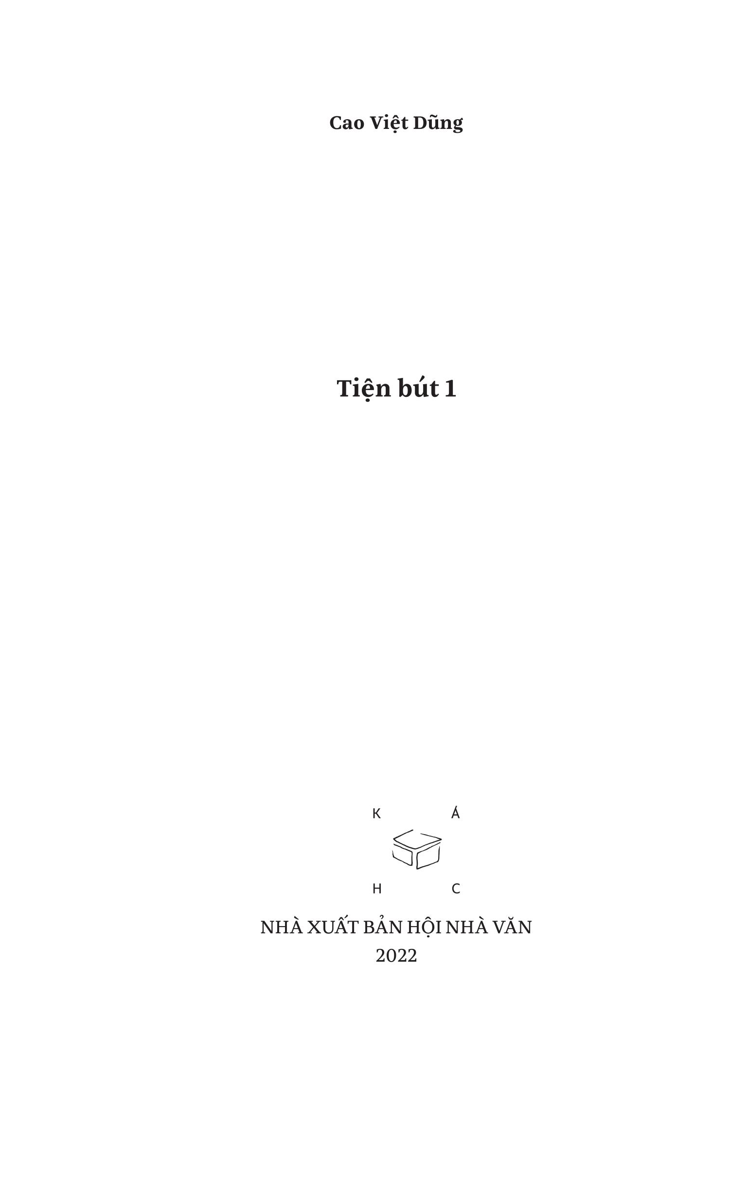 Tiện bút 1 - Cao Việt Dũng