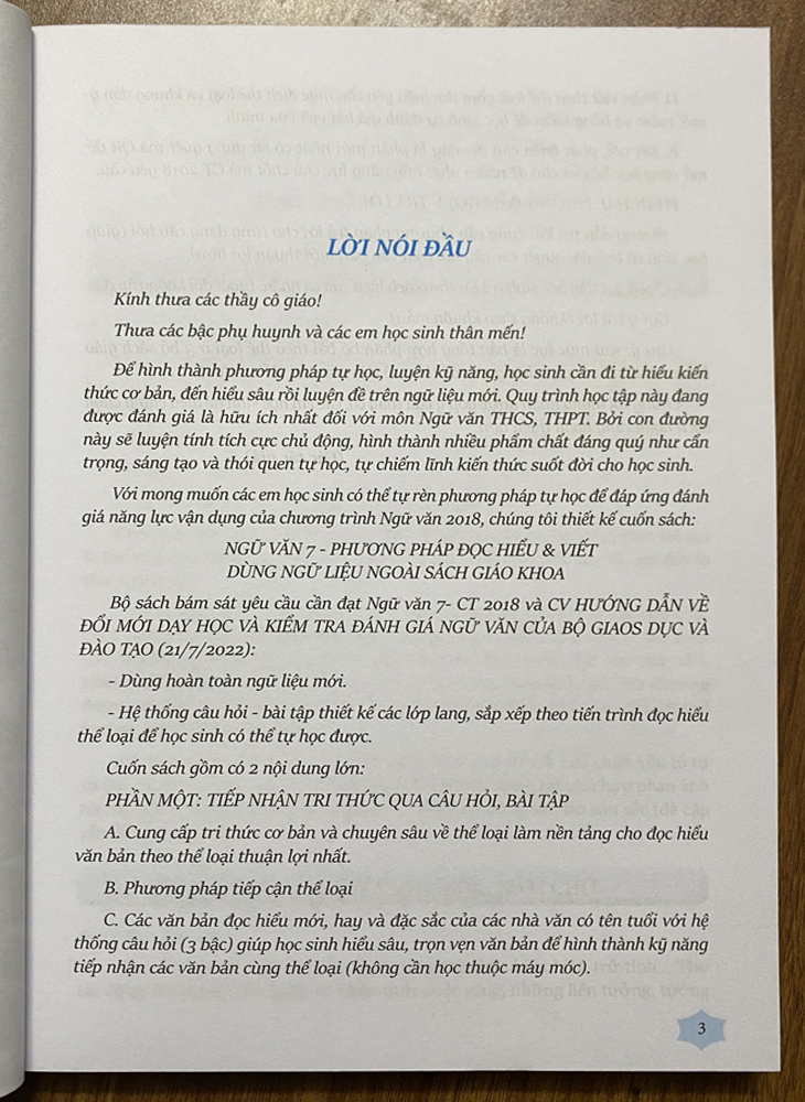 Ngữ văn 7 - Phương pháp đọc hiểu và viết