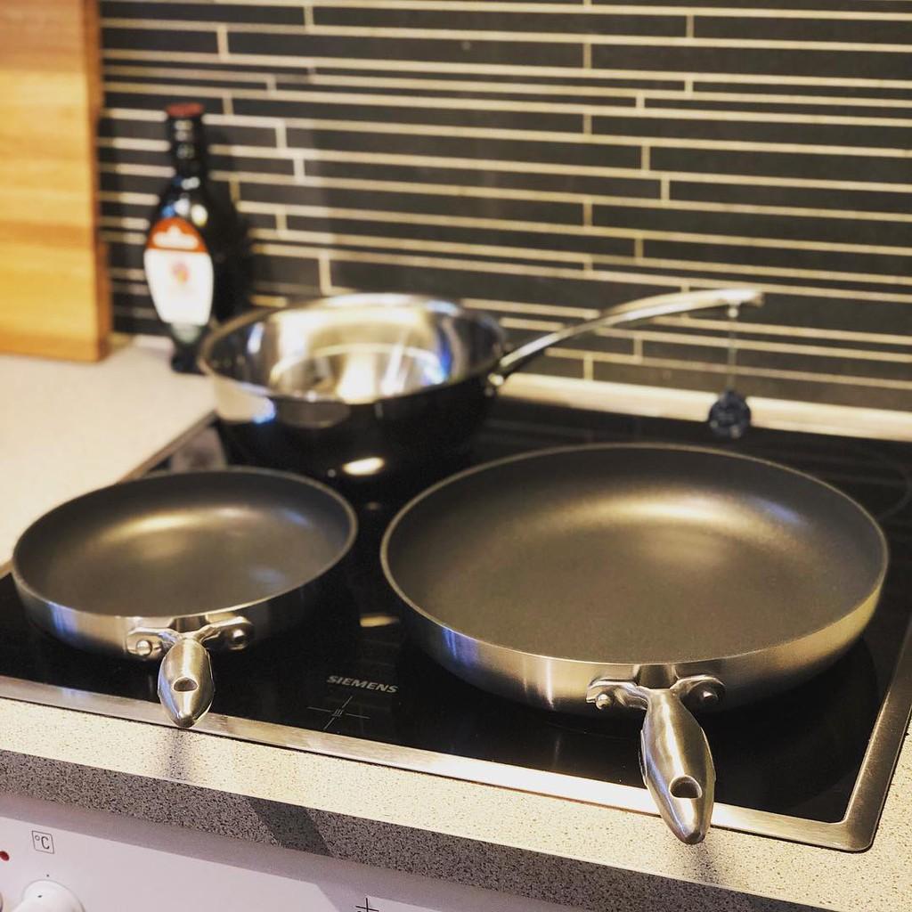 Bộ 2 chảo chống dính đáy từ Scanpan CTX 20 + 28cm 65202803, bảo hành chống dính 3 năm, sản xuất Đan Mạch