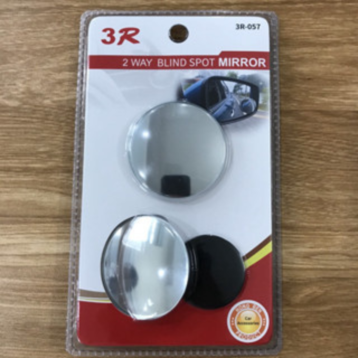 Bộ 2 Gương cầu lồi xóa điểm mù gắn kính hậu ô tô xe hơi xoay 360 độ chính hãng 3R
