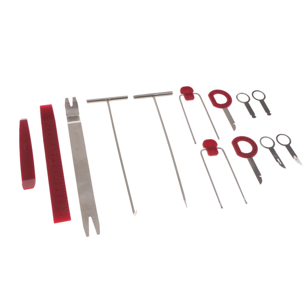 13 Pieces Car Radio Door Clip Panel Trim Dash Audio Removal Pry Kit Tool Set