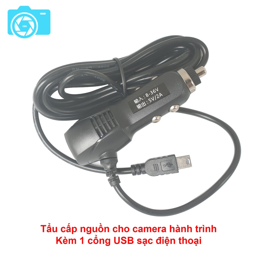 Tẩu cấp nguồn cho camera hành trình 1 cổng usb sạc điện thoại