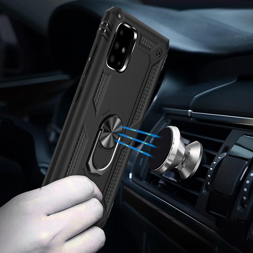 Ốp lưng cho Samsung A71 chống sốc 2 lớp kèm nhẫn iring làm giá đỡ