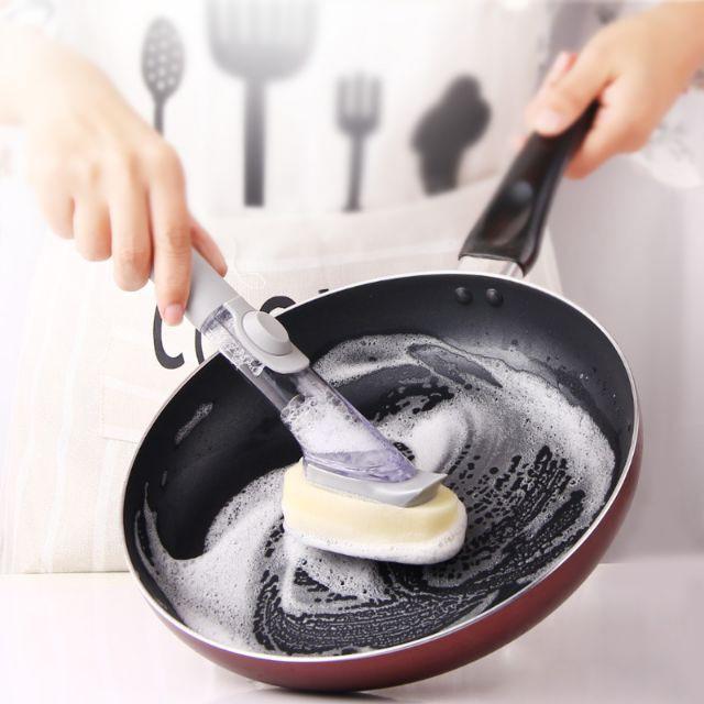 Dụng cụ cọ rửa xoong nồi thông minh, Cọ rửa bát đĩa, nồi chảo, bồn rửa, sàn nhà tắm - Dụng cụ rửa đa năng