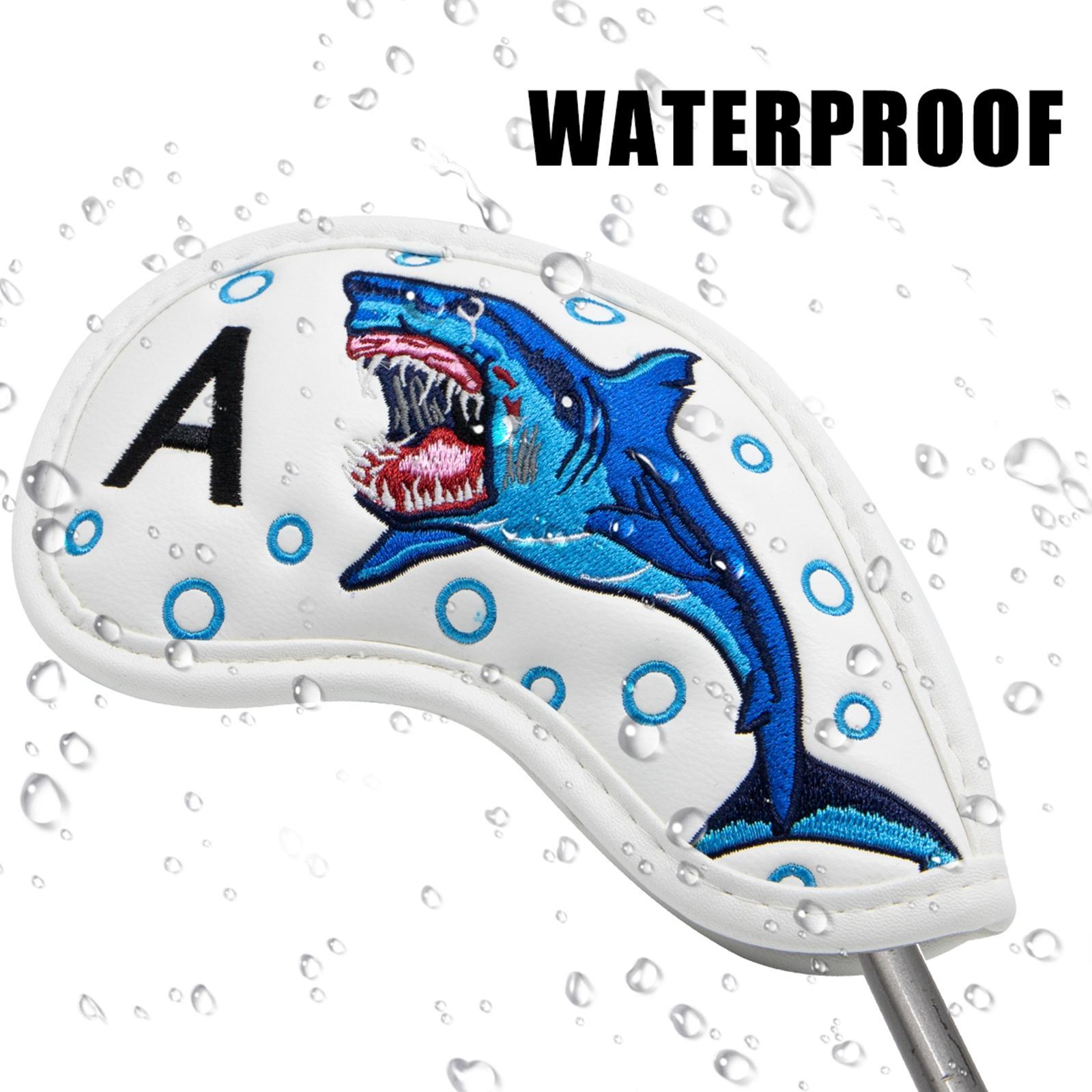 Golf Iron Head Covers PU Leather 9pcs Set Golf Club Protector