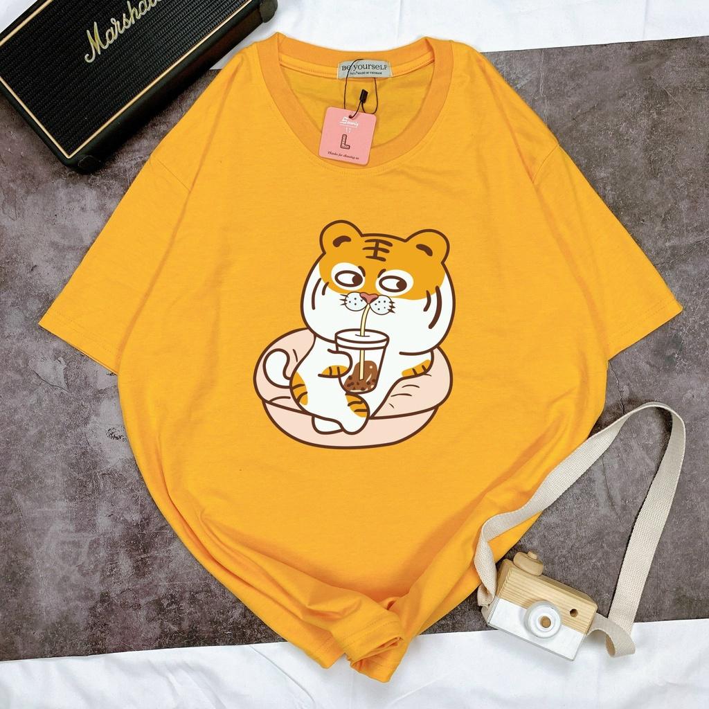 Áo Thun Tay Ngắn Unisex Đủ Size M L XL - CỌP UỐNG TRÀ SỮA