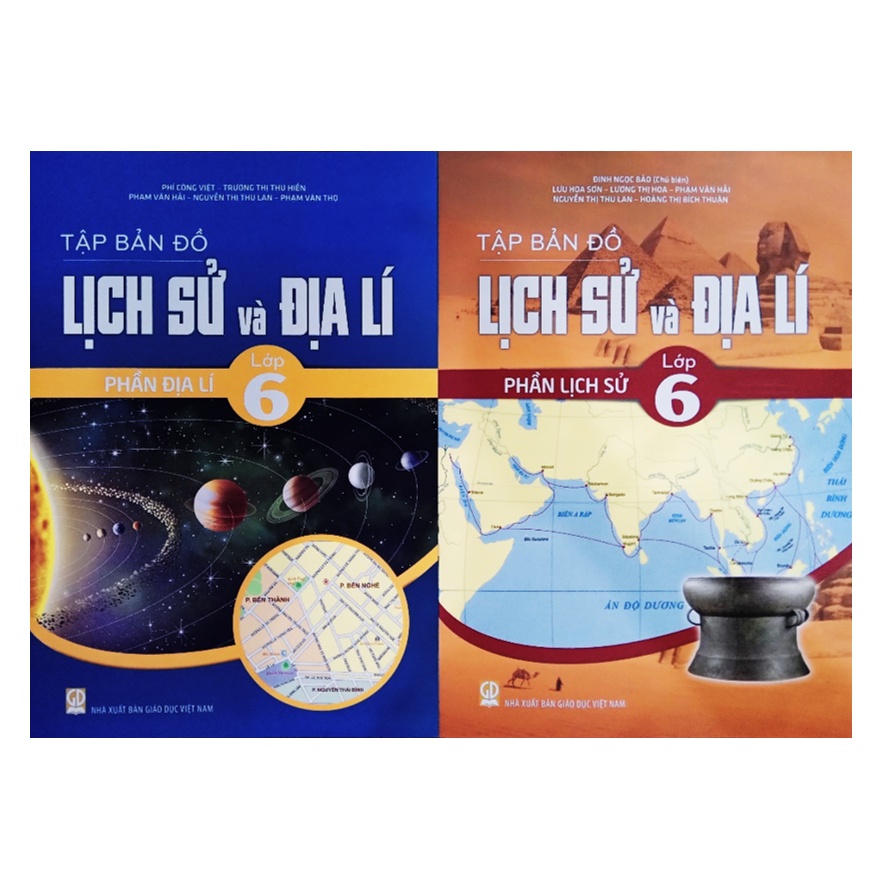 Sách - Combo 2 cuốn Tập bản đồ Lịch sử và Địa lí lớp 6 (Phần Địa lí + Lịch Sử)