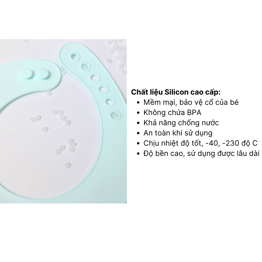 [Quà tặng không bán] Yếm ăn dặn silicon cho bé (Ngẫu nhiên)