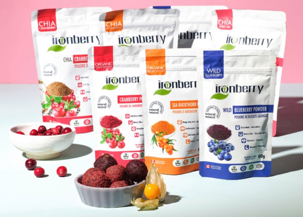 Bột hỗn hợp berry & hạt chia nguyên chất - Ironberry chia ultimate smoothe mix 100gr