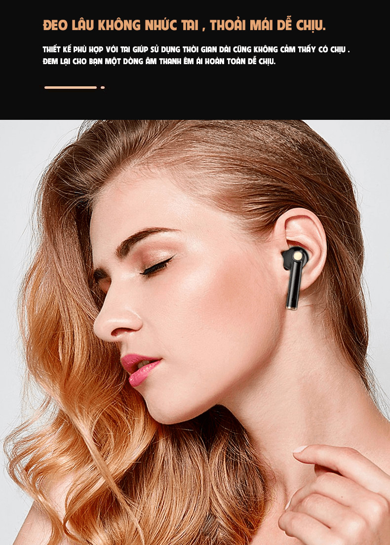 Tai nghe bluetooth  LIMITED BLACK GOLD, tai nghe bluetooth nhét tai.Tai nghe không dây bluetooth 5.0 cảm ứng chạm âm thanh nổi.Chống nước