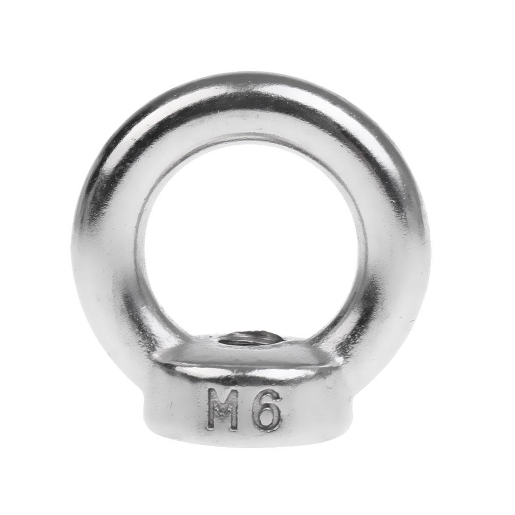 2-4pack M6/M8/M10/M12-M22 304 Stainless Steel Lifting Eye Nut Ring Shape Nuts