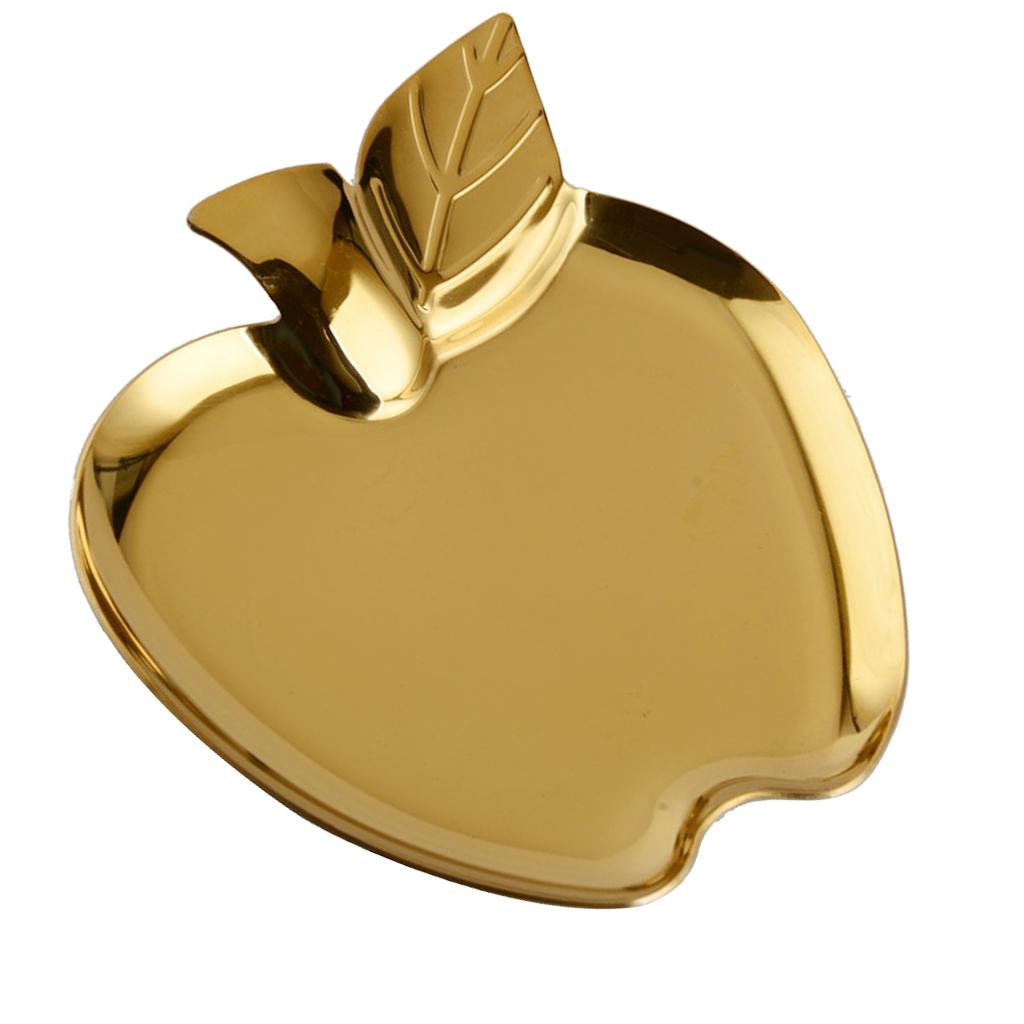 Stainless Steel Tea Fruit Tray Dish Plate Cosmetics Jewelry Organizer Heart