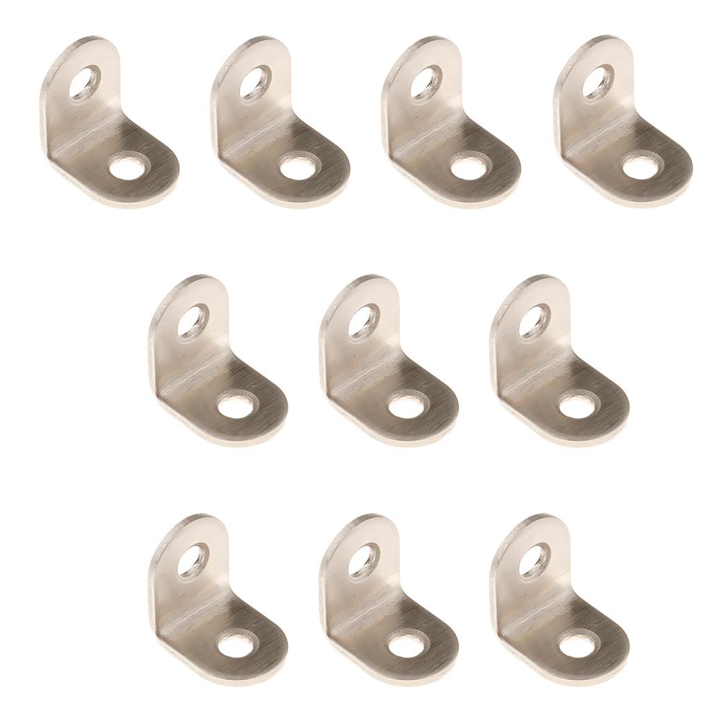 10pcs Corner Brace L Bracket Corner Bracket , Right Angle Brace Brackets Fastener, Stainless Steel, 20/25/30/40/50/65/85/100/125mm