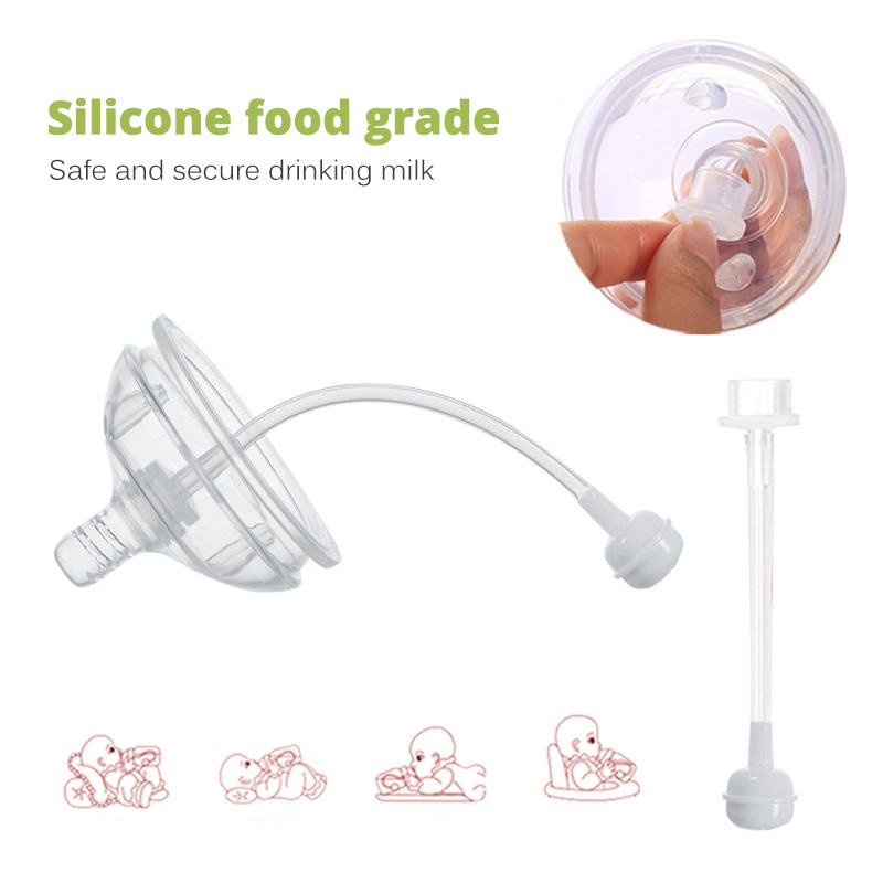 Bình Sữa Sữa Mẹ Cổ Rộng Silicone Mềm Cho Ăn Đựng Cho Bé Nước Trẻ Em Điều Dưỡng Chai