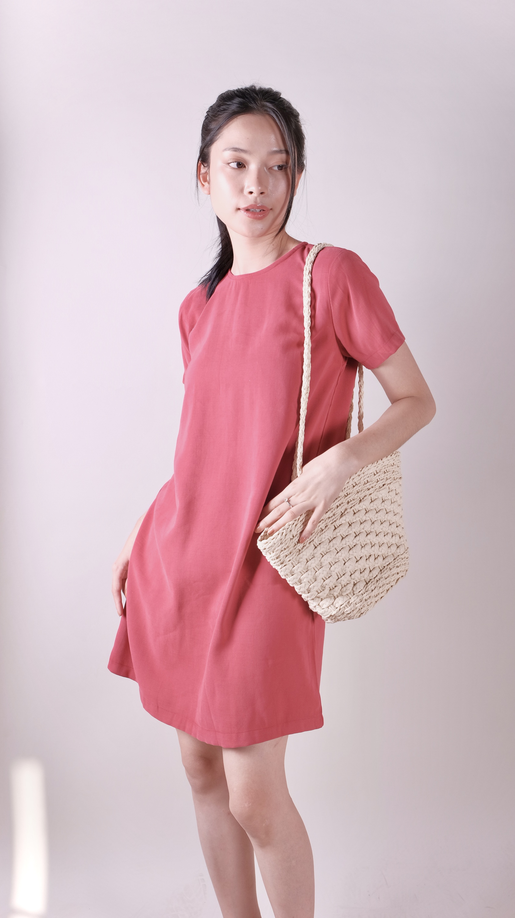 Đầm suông TH 2 da D112107- thương hiệu Việt Thy