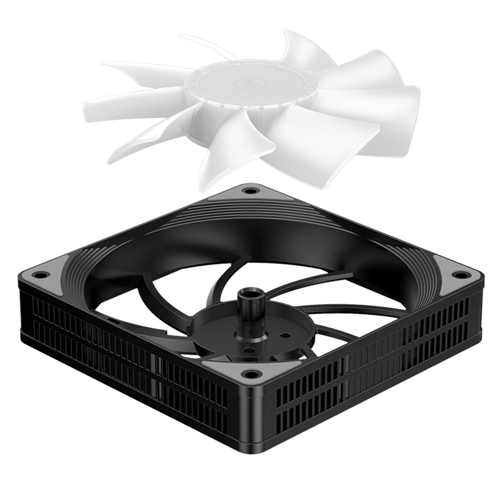 3x Universal 120mm Case Cooling Fan 1200RPM RGB LED Square  3.6W