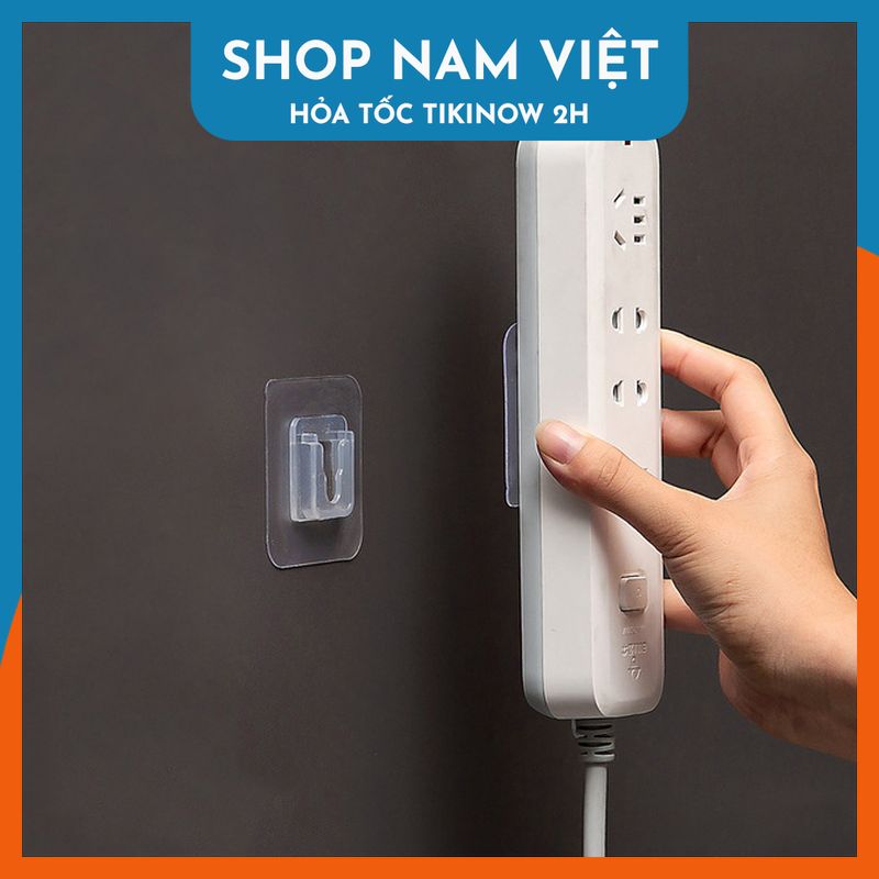 Combo 20 cặp kẹp dán tường thông minh - Không cần khoan lỗ, đục tường- Chịu lực lên đến 3Kg