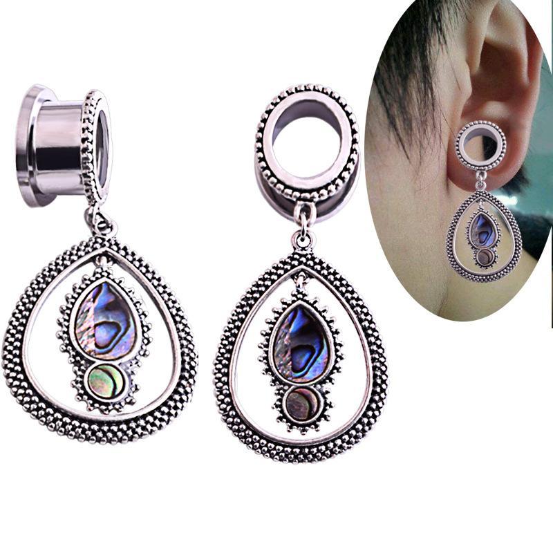 316L Stainless Steel Ear Flesh Tunnel Plugs Screw Expander Ear Gauges