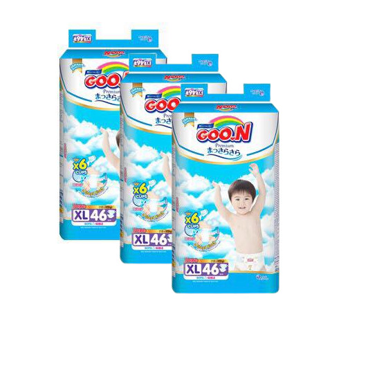 Combo 3 bịch Tã Dán Goo.n Premium Gói Cực Đại XL46 (46 Miếng)