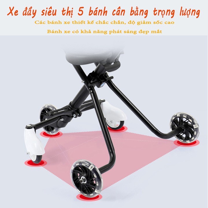 Xe đẩy du lịch cho bé, xe 5 bánh gấp gọn