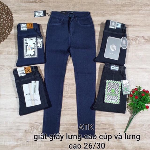 Quần jeans ôm co giãn xanh đậm