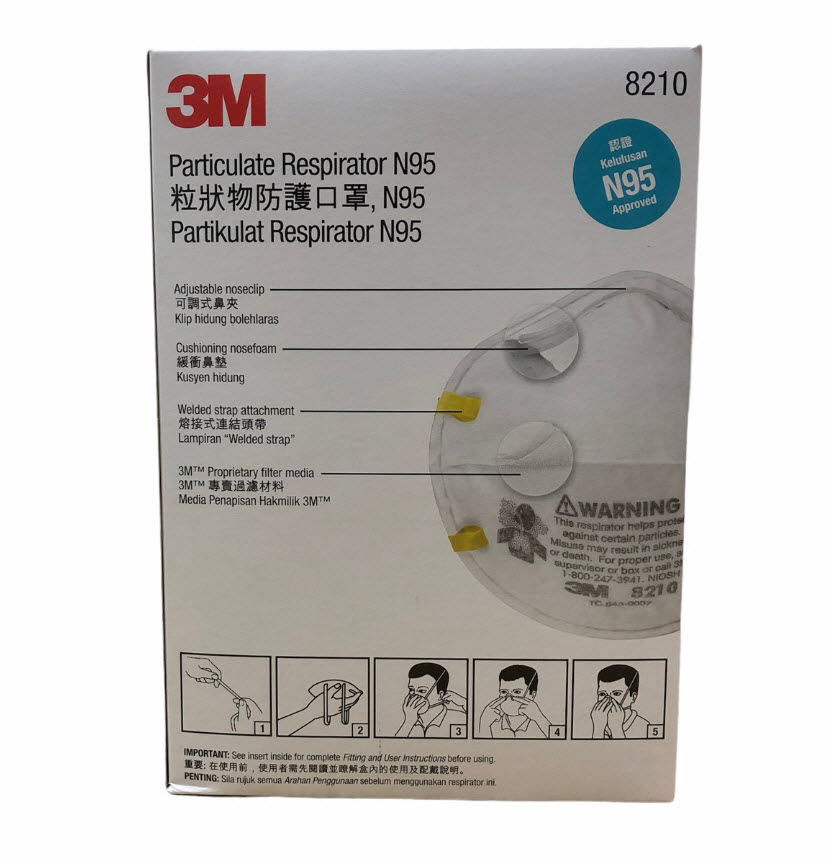 3M face mask 8210 hộp chống bụi