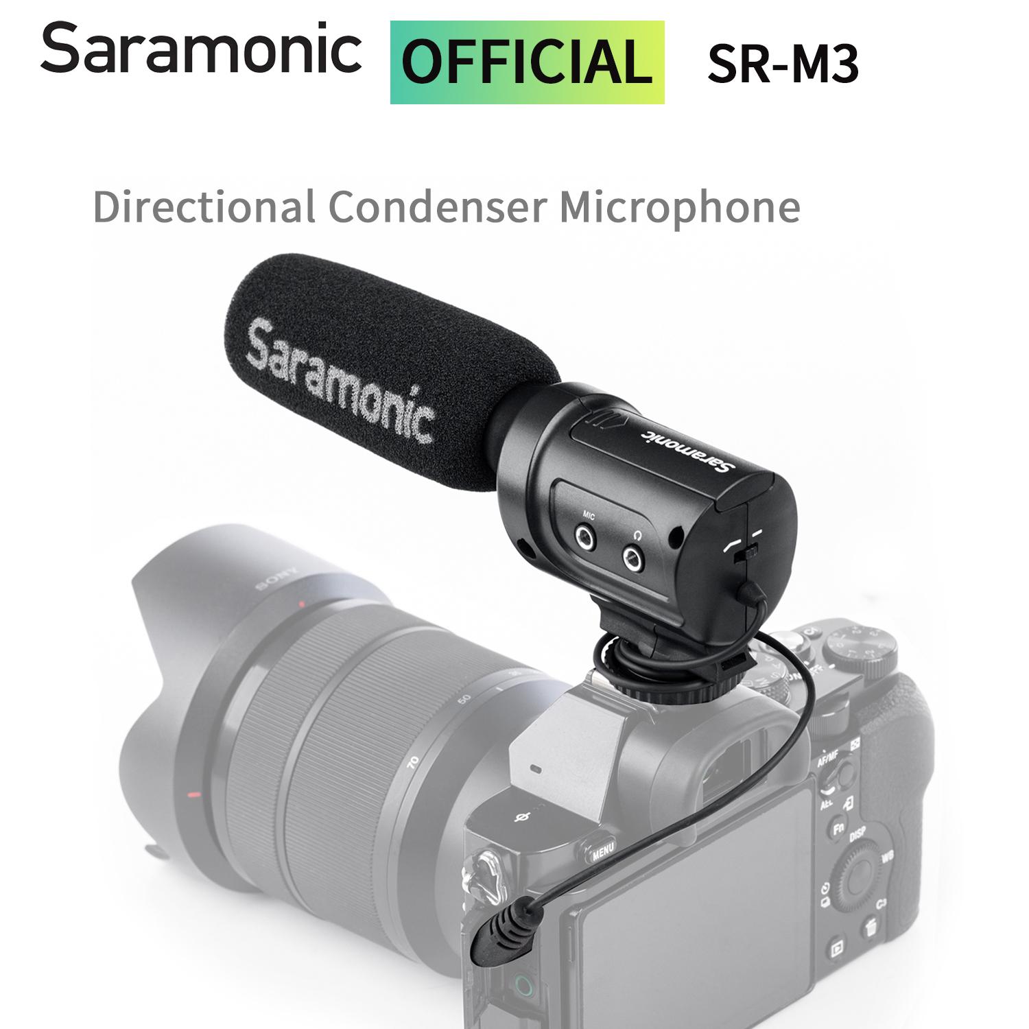 Saramonic SR-M3 Condenser Chuyên nghiệp Micro trên máy ảnh cho máy quay máy ảnh DSLR