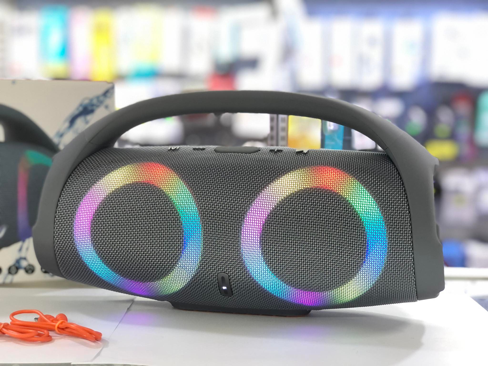 LOA BLUETOOTH BOOMBOX X2 CÓ LED - ÂM THANH HAY, BASS MẠNH MẼ -XÁCH TAY TIỆN LỢI