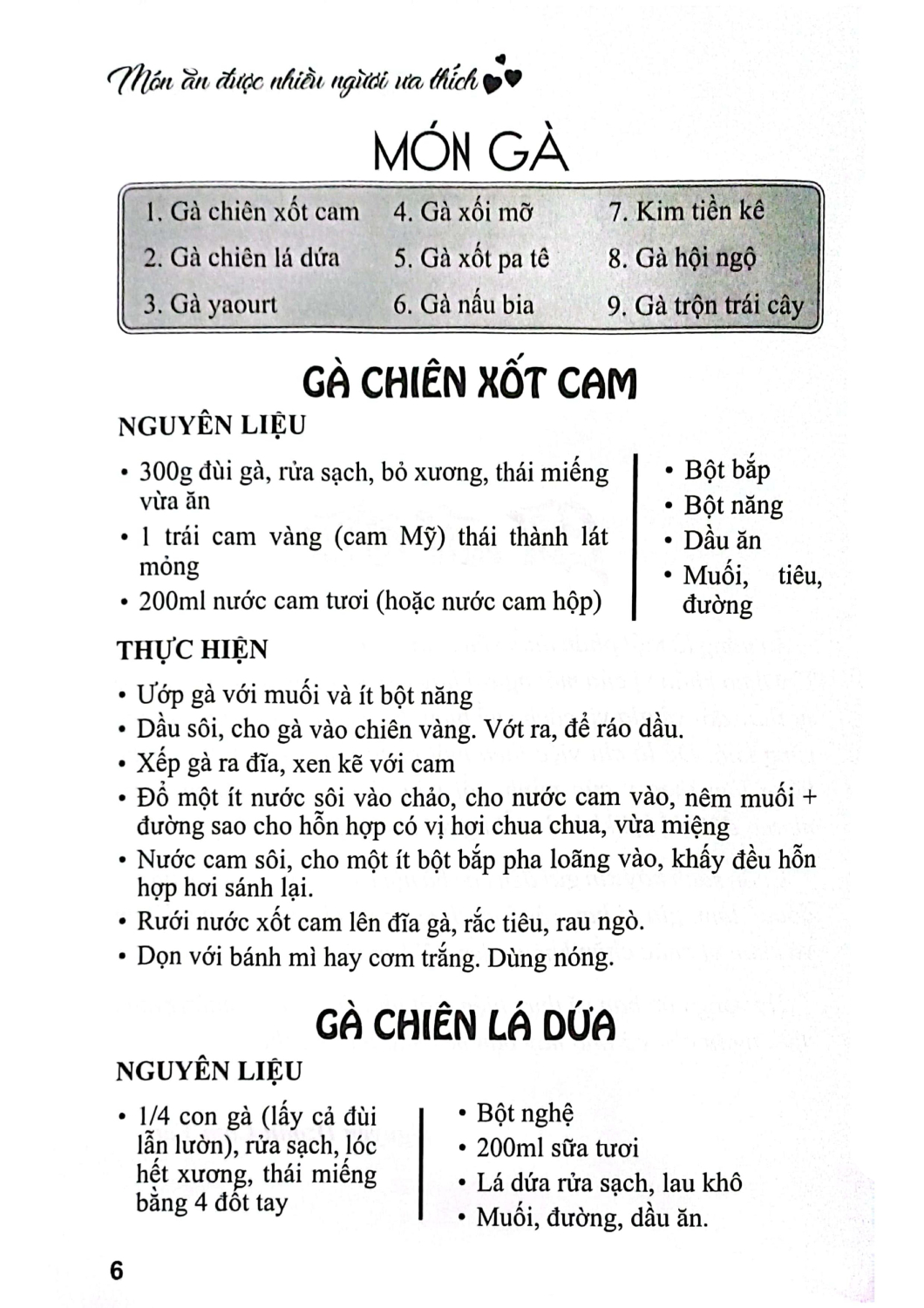 Món Ăn Được Nhiều Người Ưa Thích - Món Ăn Bắc - Trung - Nam (VT)