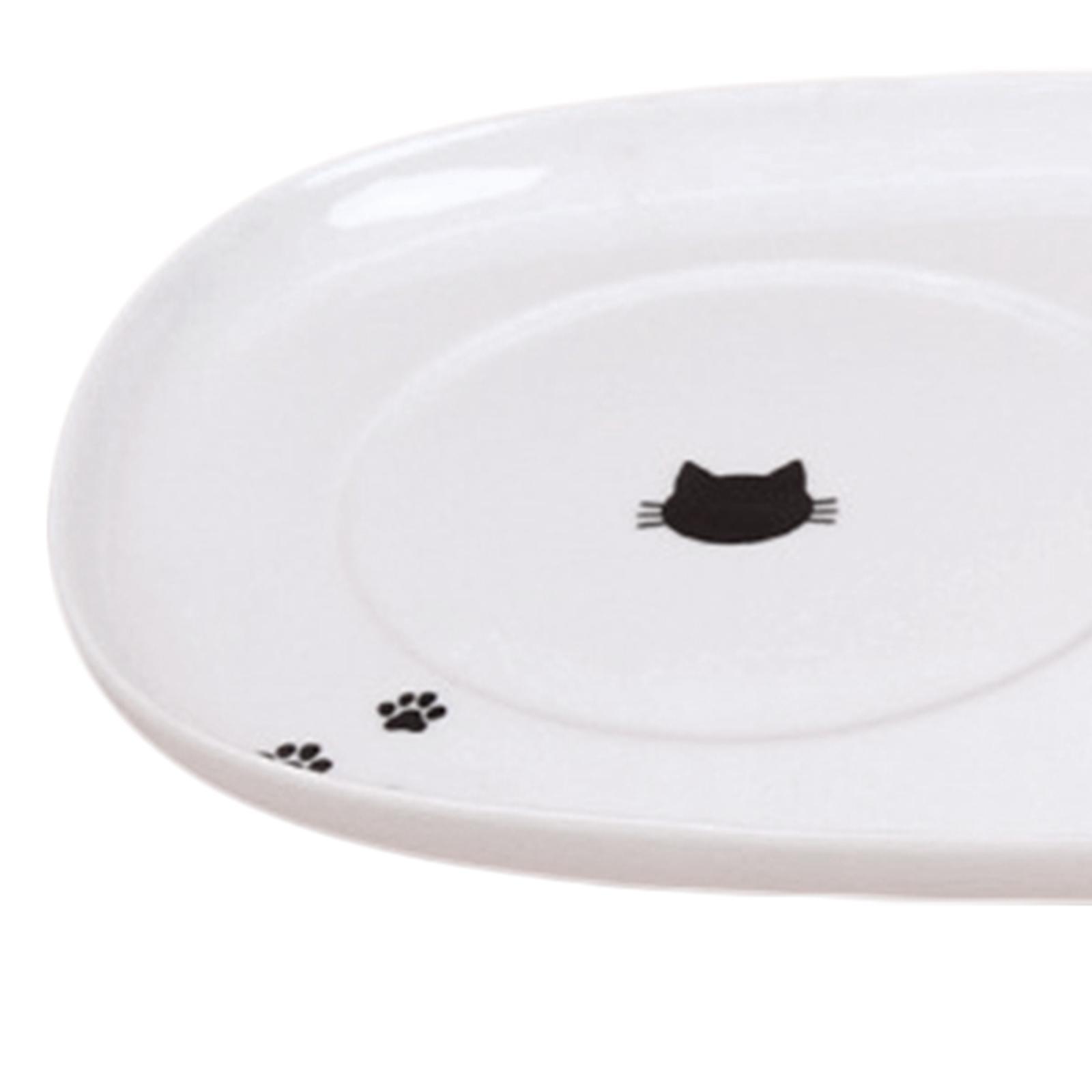 Pets Feeder Tray Water Dispenser Feeding Bowl Cats Food Bowl Plate for Small Dog