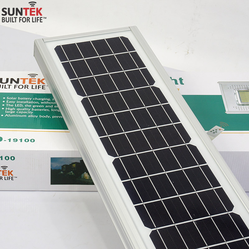 Đèn Đường Năng Lượng Mặt Trời Liền Thể SUNTEK LED Solar Street Light JD-19100 100W - Hàng Chính Hãng