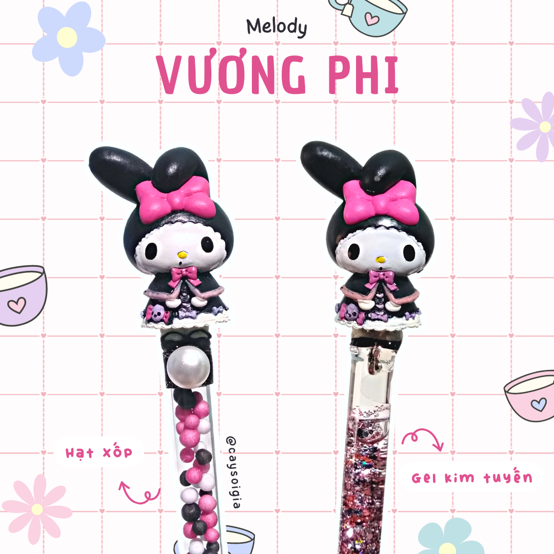 S107 - Bút dao rọc giấy thỏ Kuromi và Melody tiệc trà chiều dễ thương unbox đơn hàng, cắt sticker băng dán washi tape - Cây Sồi Già