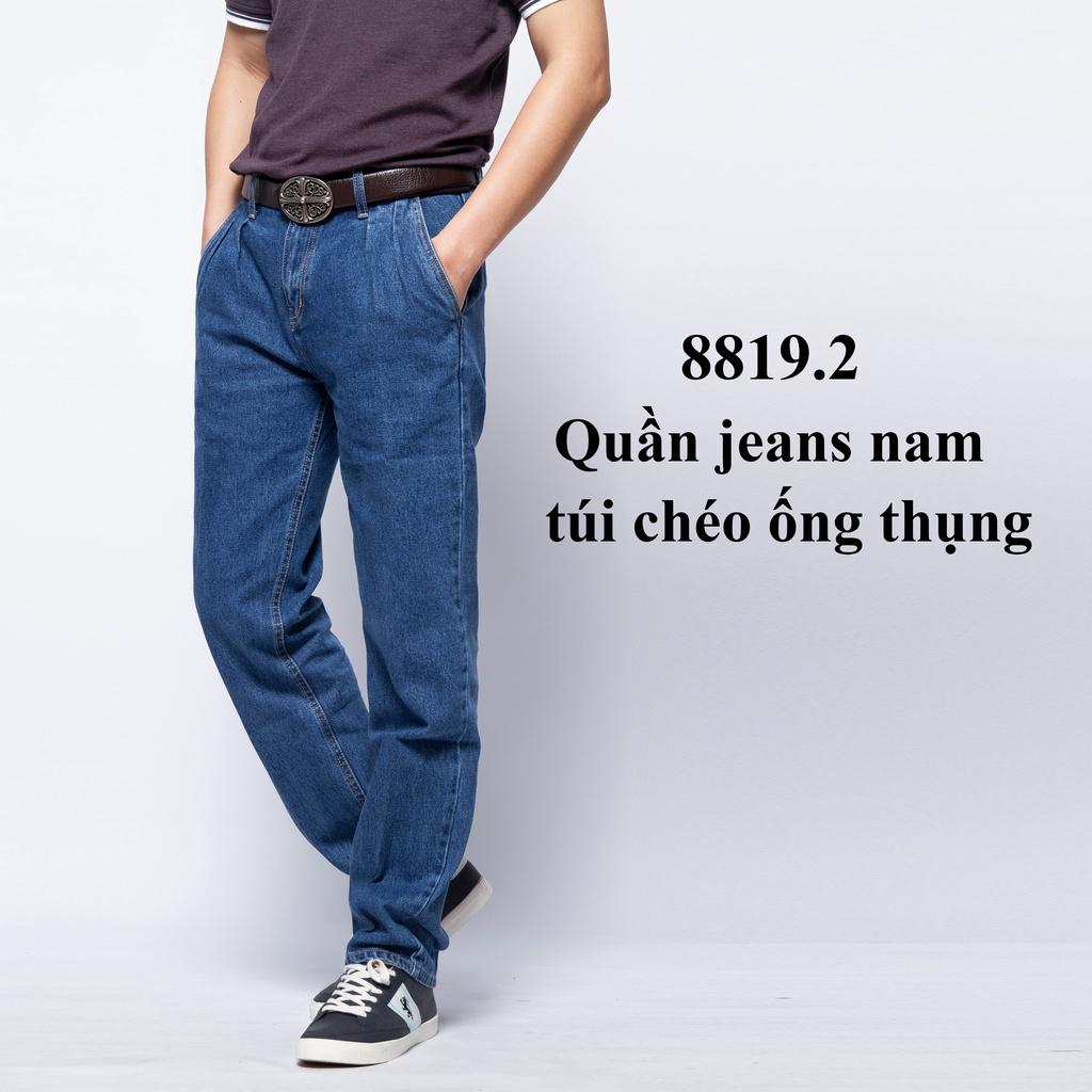 Quần Jean Nam- Quần Bò Nam Túi Chéo Ống Thụng ROCK STAR