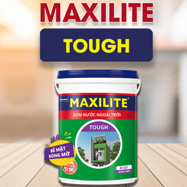 Sơn Ngoại Thất Maxilite Tough 28CB Bóng Có Bề Mặt Bóng Mờ, Phủ Ngoài Trời , Có Màu Sắc Tươi Sàng, Tính Năng Chống Nấm Mốc, Chống Bong Tróc
