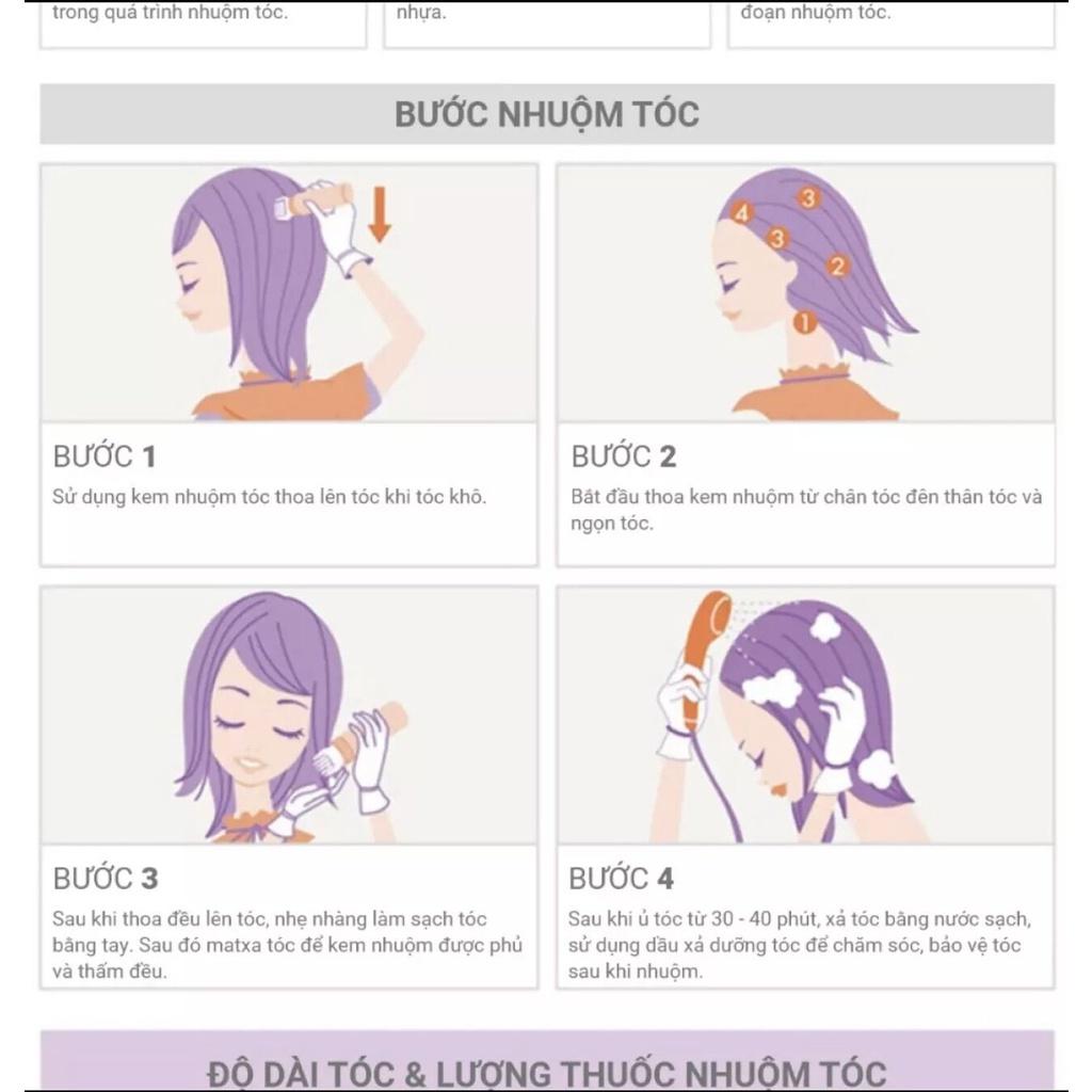 Thuốc Nhuộm Tóc Màu NÂU TRÀ ĐEN Không Tẩy