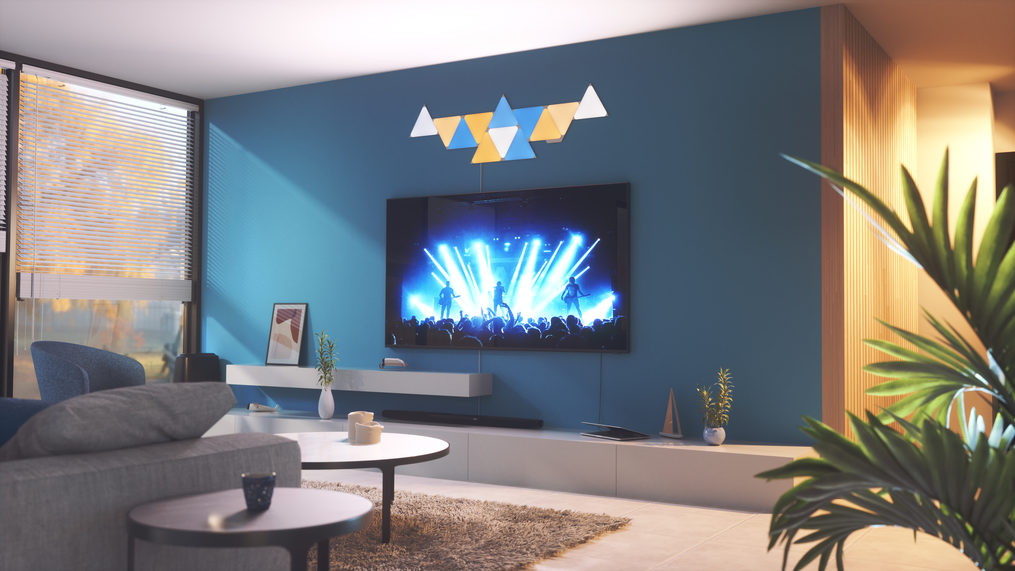 Đèn LED RGB lắp ghép thông minh Nanoleaf Shapes Tam Giác - Triangle 9 ô đèn (Bộ khởi động)