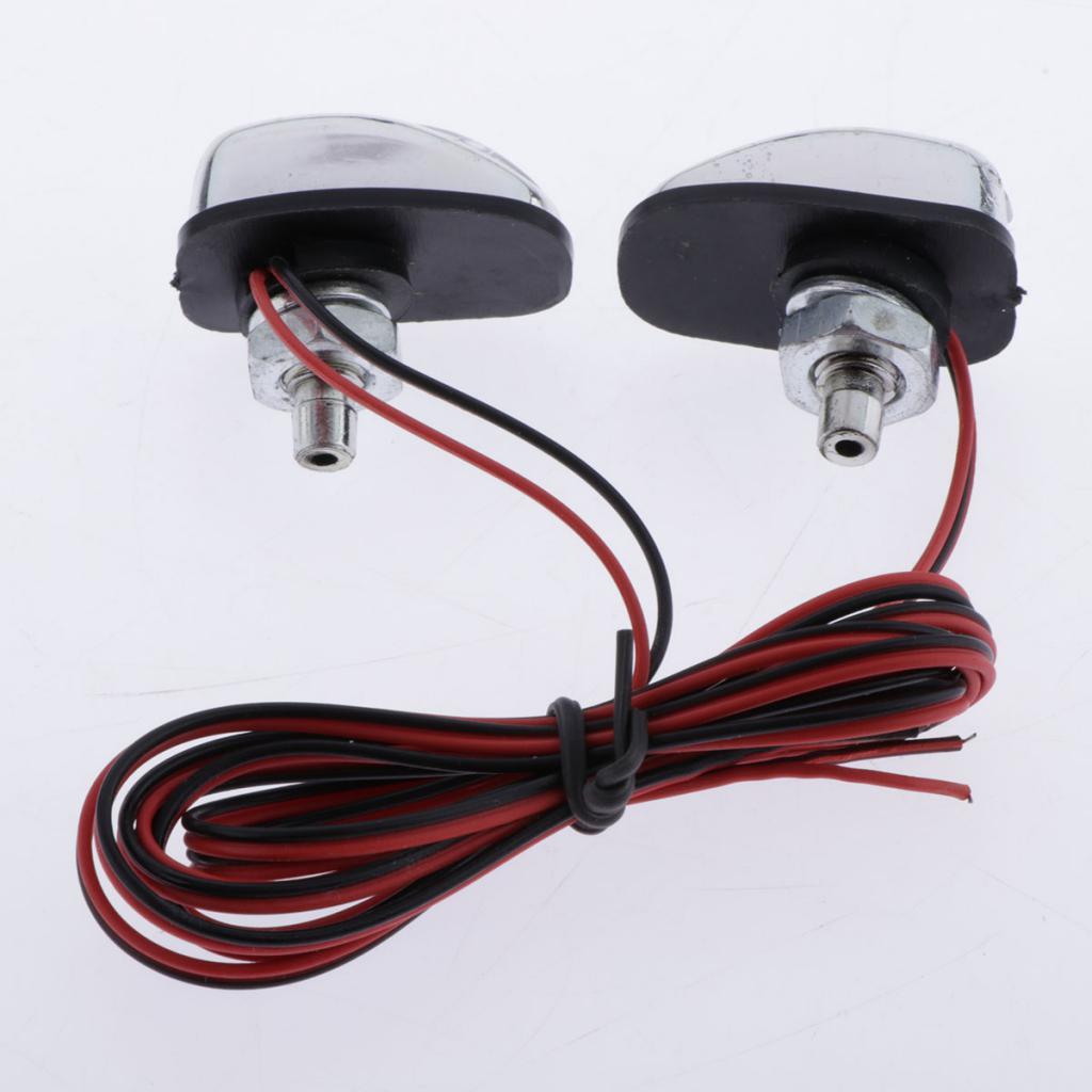 1 Pair Car Hood Windshield Spray Nozzle Wiper Washer With LED Light
