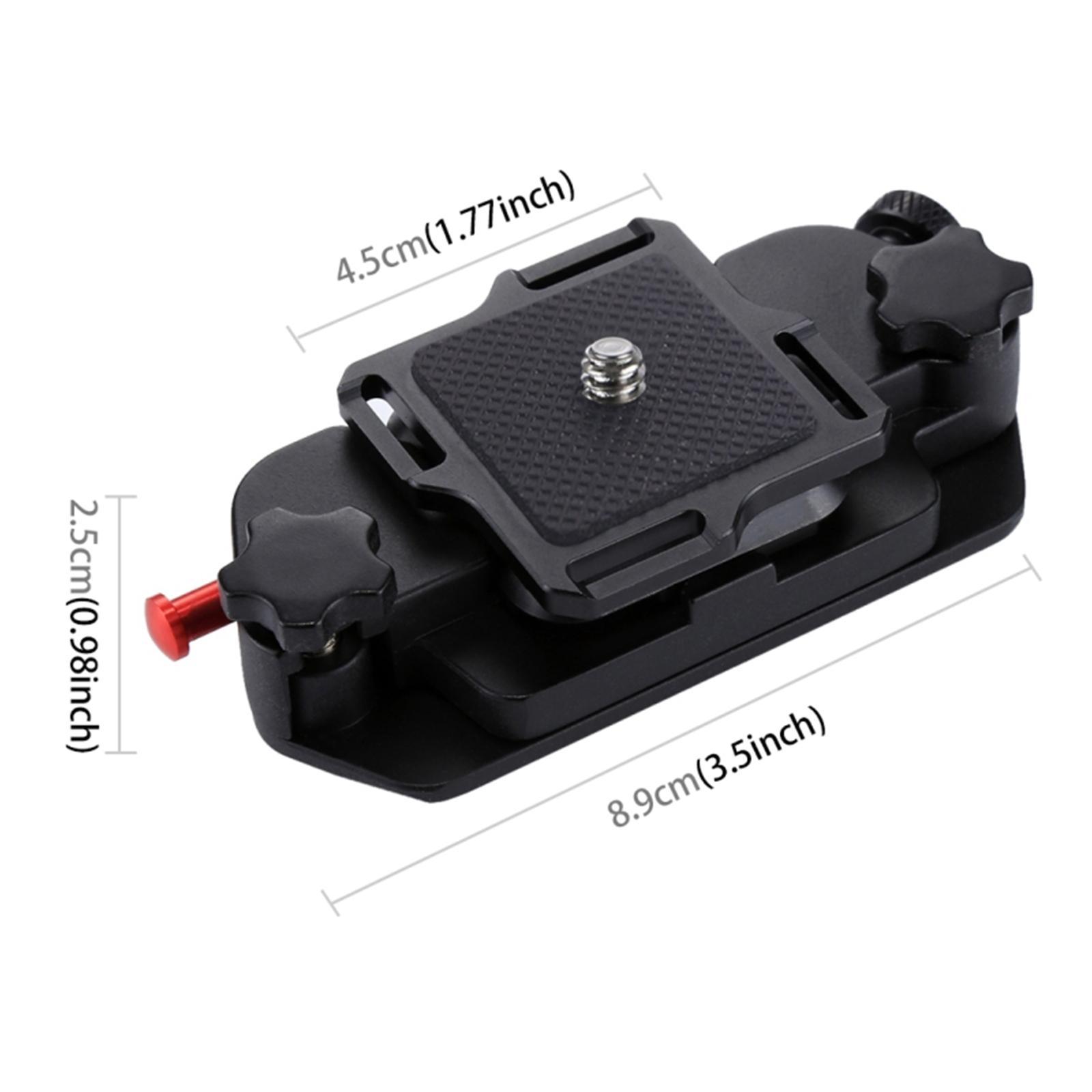 Quick Release Camera Clip with Plate & 1/4 Screws for DSLR Gopro Accessories