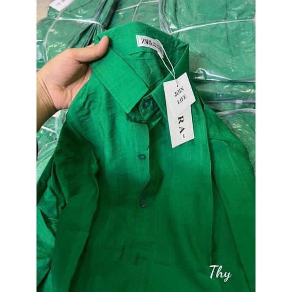 QC12 SƠ MI ĐŨI XANH LÁ