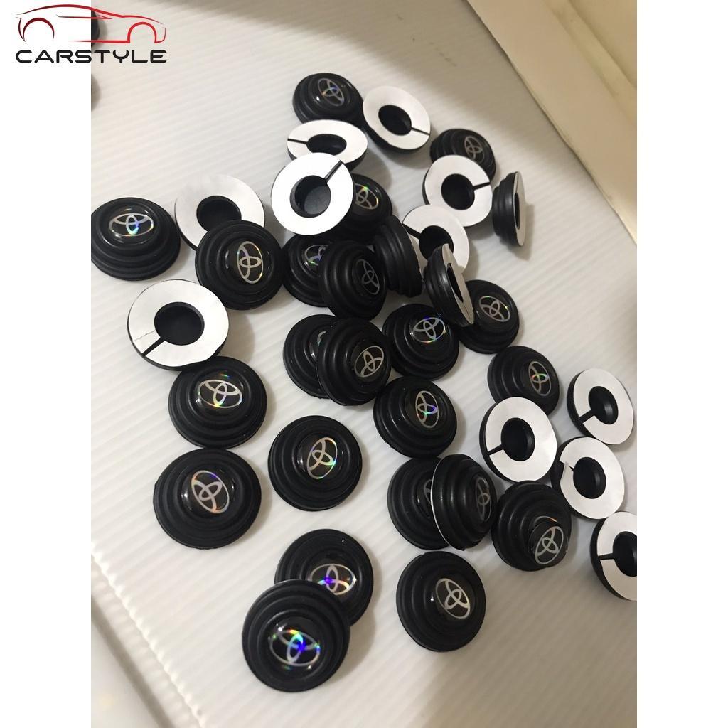 Combo 16 Núm Cao su giảm chấn , chống va đập cửa xe Ô tô theo Logo Xe